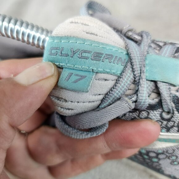 Brooks Shoes Womens Size 9 Glycerin 17 Gray Lace Up Athletic Sneakers - Picture 4 of 12